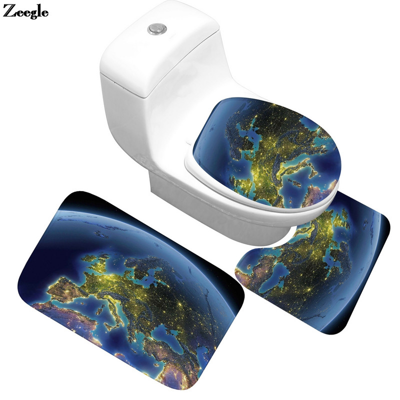Prostirka za kupaonicu Protuklizna podloga za WC sjedalo Kupaonski tepih Podni tepih od mikrovlakana Upijajući set WC tepiha u obliku slova U