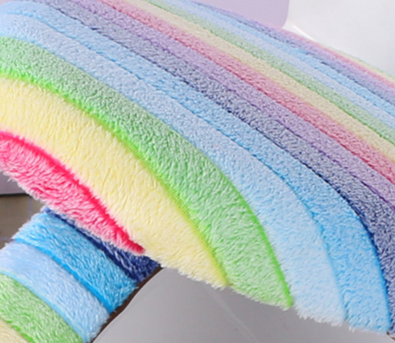 Set navlaka za WC školjku Thicken mekani koraljni baršun duginih boja s patentnim zatvaračem Topla vodootporna WC navlaka za nošu