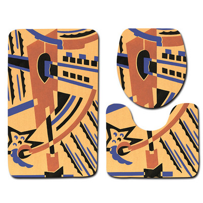 Zeegle Set prostirki za kupaonicu od 3 komada, meka flanelska podloga za navlaku za WC školjku Protuklizna prostirka za ulaz u kupaonicu Podna prostirka za noge Pribor za WC