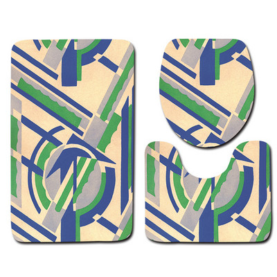 Zeegle Set prostirki za kupaonicu od 3 komada, meka flanelska podloga za navlaku za WC školjku Protuklizna prostirka za ulaz u kupaonicu Podna prostirka za noge Pribor za WC