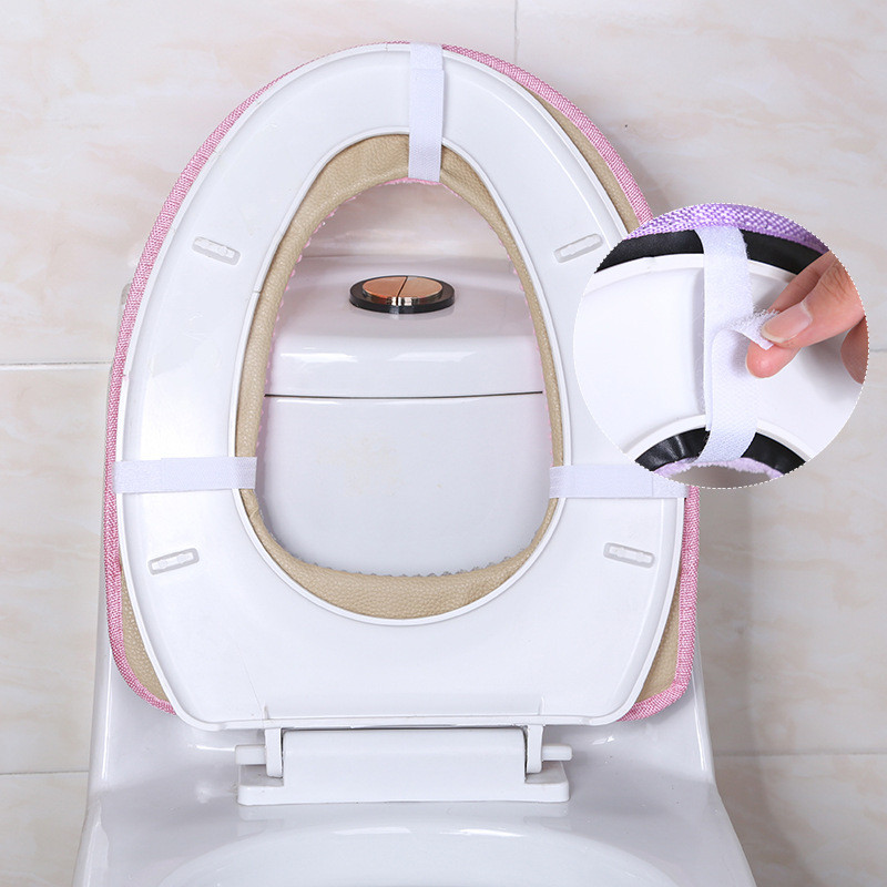 Sabiezināts siltais tualetes sēdekļa pārvalks WC paklājs Biezs mazgājams samta spilvens tualetes pārvalks Closestool paklājiņš sēdekļa futrālis Vannas istabas piederumi