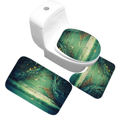 Zeegle vannas paklājiņa komplekts pret slīdēšanu dušas paklājiņš tualetes durvju paklājiņš veļas mašīnai U formas paklājam vannas istabas grīdai paklājam tualetes sēdekļa pārvalkam