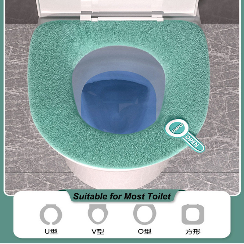 Univerzalna navlaka za WC sjedalo Jastuk za kupaonsku WC školjku Mekana topla jastučić za WC sjedalo Dodaci za kupaonski WC