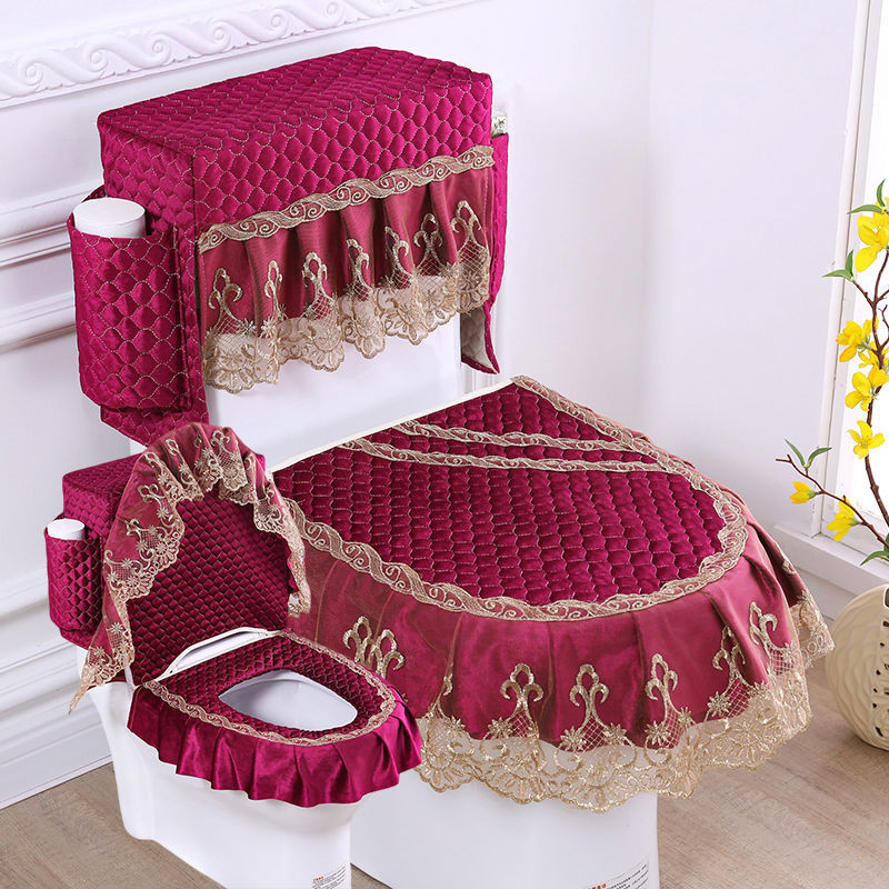 Fyjafon 3gab tualetes sēdekļa pārvalks ar glabāšanas somu haki zaļš mētelis tualetes futrālis silts Closestool sēdekļa pārklājs mazgājams mīksts paklājiņš