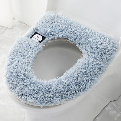 Ziemas siltais tualetes sēdekļa pārvalks Biezs plīša rāvējslēdzējs Toliet Mat Vannas istabas piederumi Mājas dekorēšana