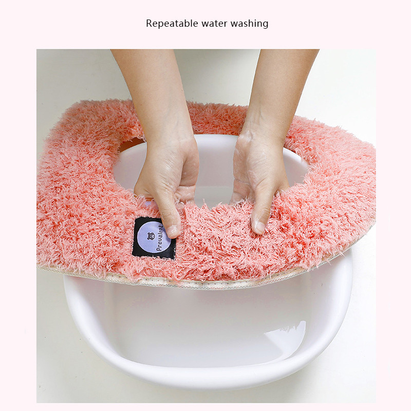 Ziemas siltais tualetes sēdekļa pārvalks Biezs plīša rāvējslēdzējs Toliet Mat Vannas istabas piederumi Mājas dekorēšana