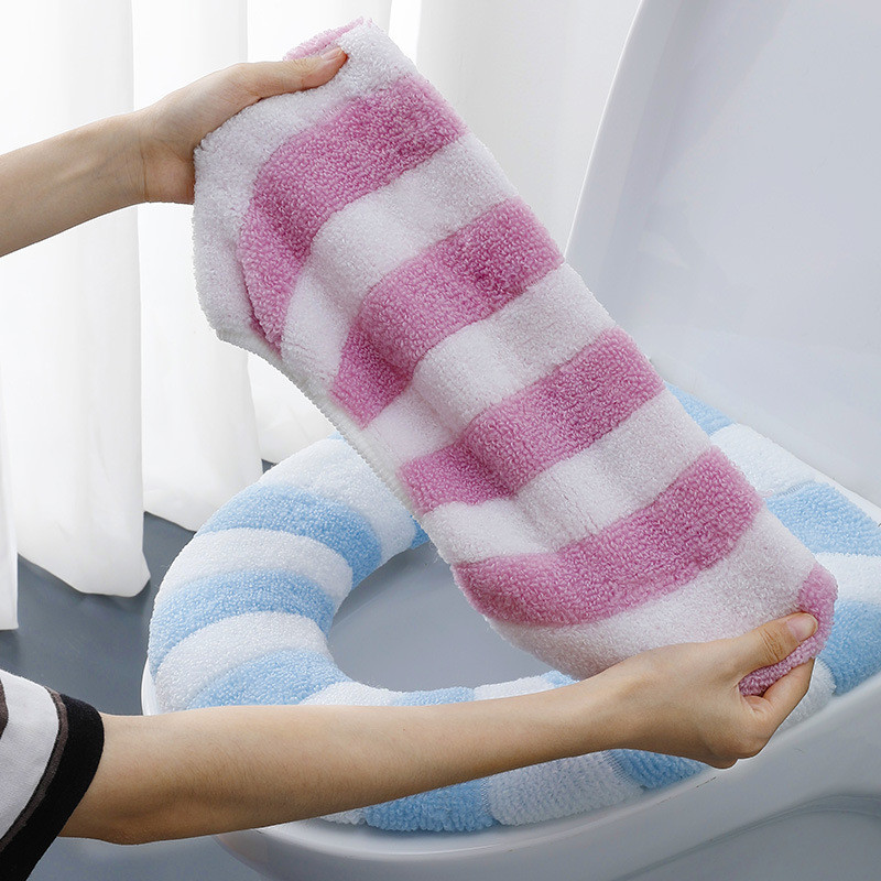 Mājas dekorēšanai Closestool Mat Set Case Tualetes vāka pārsega piederumi Universāls Mīksts, Silti mazgājams Tualetes sēdekļa pārklāja Paklājiņu komplekts