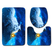 Zeegle print Set kupaonskih prostirki WC prostirka Otirač WC Ulazna prostirka Tepih s postoljem Ekološki tepih za uređenje doma WC proizvod