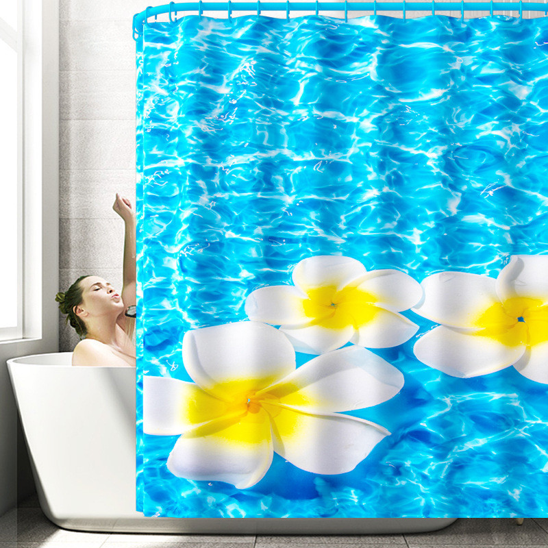 3D ispis Kupaonski tepih Tepih Kućni dekor Prostirka za kupaonicu i vodootporni set zastora za tuširanje Memorijska pjena Navlaka za WC školjku Podmetač za noge