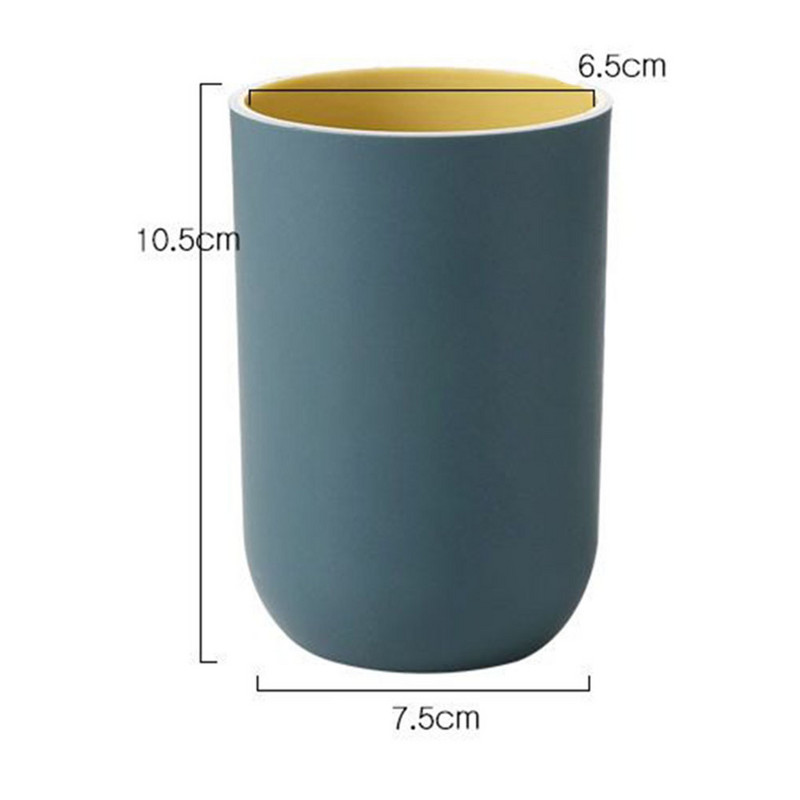 Ziemeļvalstu stila plastmasas tējas tase Vienkārša un radoša Ziemeļvalstu krāsu apaļa ūdens krūze Mājsaimniecības plastmasas mutes skalošanas glāze