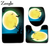 Zeegle Halloween tepih za kupaonicu 3 kom kupaonske prostirke Kupaonske prostirke Upijajuće kupaonske podne prostirke Kupaonski tepih Set prostirki za tuširanje