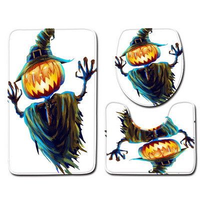 Zeegle Halloween tepih za kupaonicu 3 kom kupaonske prostirke Kupaonske prostirke Upijajuće kupaonske podne prostirke Kupaonski tepih Set prostirki za tuširanje