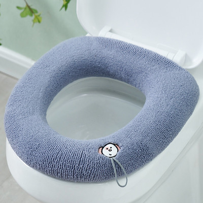 Talvine soe WC-istme kate Closestool Matt Pestav Kodu Vannitoa Aksessuaarid Knitting Pure Color Pehme O-kujuline Pad Bidee kate