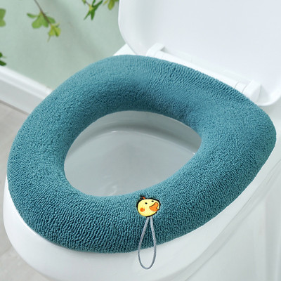 Talvine soe WC-istme kate Closestool Matt Pestav Kodu Vannitoa Aksessuaarid Knitting Pure Color Pehme O-kujuline Pad Bidee kate