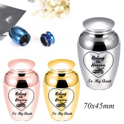 Cremation Keepsake Urns for Human Ashes Mini Cremation Urn Small Funeral Urns for Ashes Aluminum Alloy Cremation Funeral Urn