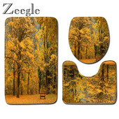 Zeegle WC prostirka za WC U tip Set prostirki za kupaonicu Poklopac Poklopac za WC školjku Neklizajuća podloga Neklizajuća prostirka za kupaonicu Poliester WC prostirka za noge Podna prostirka