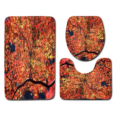 Zeegle WC prostirka za WC U tip Set prostirki za kupaonicu Poklopac Poklopac za WC školjku Neklizajuća podloga Neklizajuća prostirka za kupaonicu Poliester WC prostirka za noge Podna prostirka