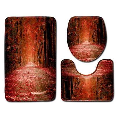 Zeegle WC prostirka za WC U tip Set prostirki za kupaonicu Poklopac Poklopac za WC školjku Neklizajuća podloga Neklizajuća prostirka za kupaonicu Poliester WC prostirka za noge Podna prostirka