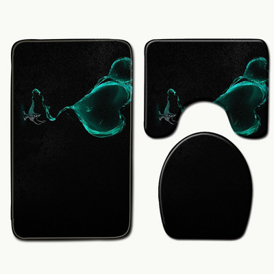 Zeegle 3PCS set kupaonskih prostirki Creative Heart tepisi za kupaonicu Neklizajuće WC prostirke Podnožje Poklopac za prostirku Poklopac WC školjke Otirač za kupaonicu