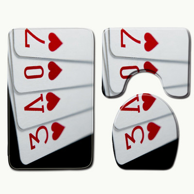 Zeegle Protuklizne kupaonske prostirke s printom za Valentinovo U-oblik Podne prostirke WC navlaka Kupaonica Mala prostirka WC tepih Prostirke za kupaonicu