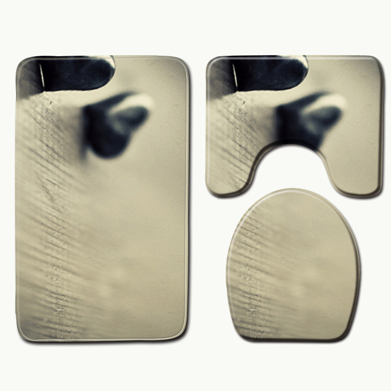 Zeegle Protuklizne kupaonske prostirke s printom za Valentinovo U-oblik Podne prostirke WC navlaka Kupaonica Mala prostirka WC tepih Prostirke za kupaonicu