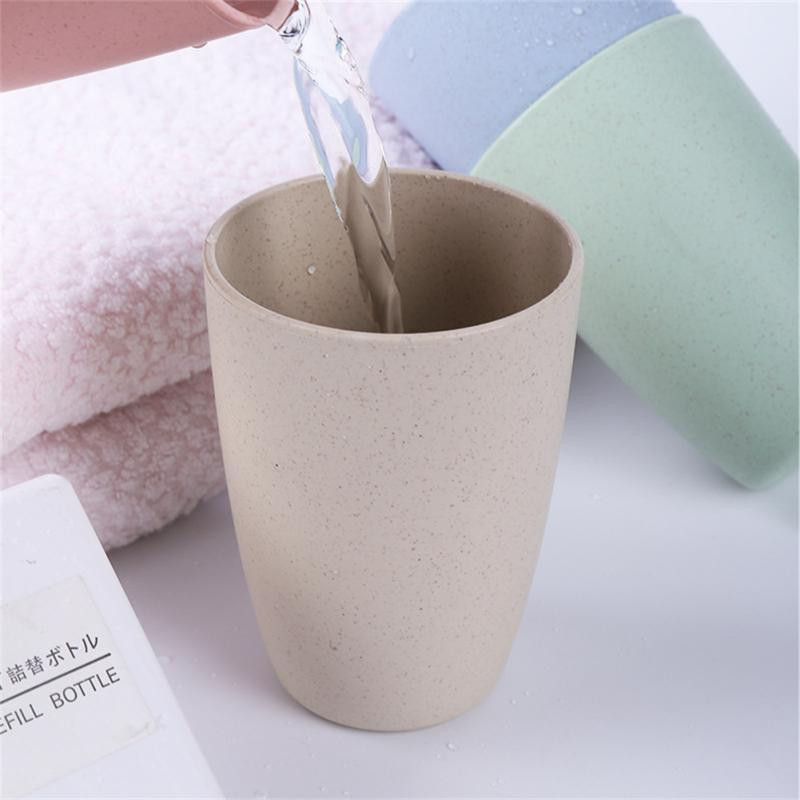 1 gab Vannas istabas trauki Plastmasas mutes skalojamā līdzekļa krūze kafijas tēja ūdens krūze dzeramā krūze Mājas ceļojumi vienkrāsains zobu birstes turētāja kauss