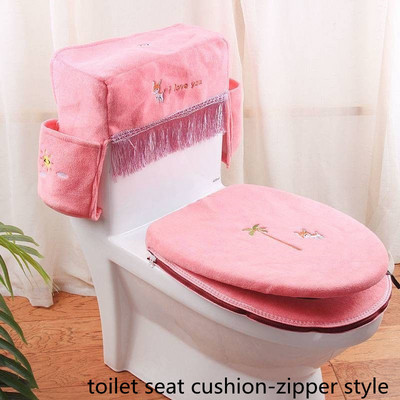 Κάλυμμα μαξιλαριού καθίσματος τουαλέτας 3 τεμαχίων συνδυασμένο κοστούμι Κάλυμμα μαξιλαριού καθίσματος τουαλέτας Four Seasons Μπάνιο Μαλακό χαλάκι τουαλέτας Αξεσουάρ Μπάνιο Σπίτι