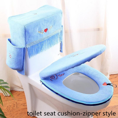 Κάλυμμα μαξιλαριού καθίσματος τουαλέτας 3 τεμαχίων συνδυασμένο κοστούμι Κάλυμμα μαξιλαριού καθίσματος τουαλέτας Four Seasons Μπάνιο Μαλακό χαλάκι τουαλέτας Αξεσουάρ Μπάνιο Σπίτι