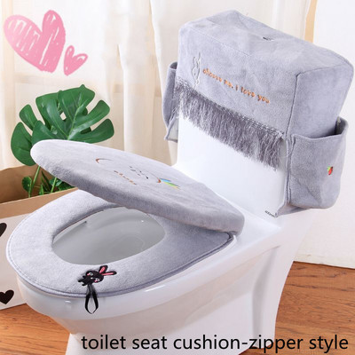 Κάλυμμα μαξιλαριού καθίσματος τουαλέτας 3 τεμαχίων συνδυασμένο κοστούμι Κάλυμμα μαξιλαριού καθίσματος τουαλέτας Four Seasons Μπάνιο Μαλακό χαλάκι τουαλέτας Αξεσουάρ Μπάνιο Σπίτι