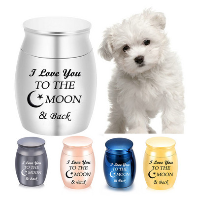 I Love You to the Moon and Back Cremation Urns, Human Pet Keepsake, Memorial Cat Dog Mini Urn Jar Погребална урна за пепел