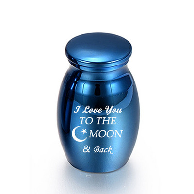 Es tevi mīlu līdz mēness un atpakaļ kremācijas urnas, cilvēka mājdzīvnieku piemiņa, piemiņas kaķa suņa mini urnas burka apbedīšanas urna pelniem