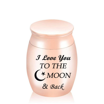 Es tevi mīlu līdz mēness un atpakaļ kremācijas urnas, cilvēka mājdzīvnieku piemiņa, piemiņas kaķa suņa mini urnas burka apbedīšanas urna pelniem