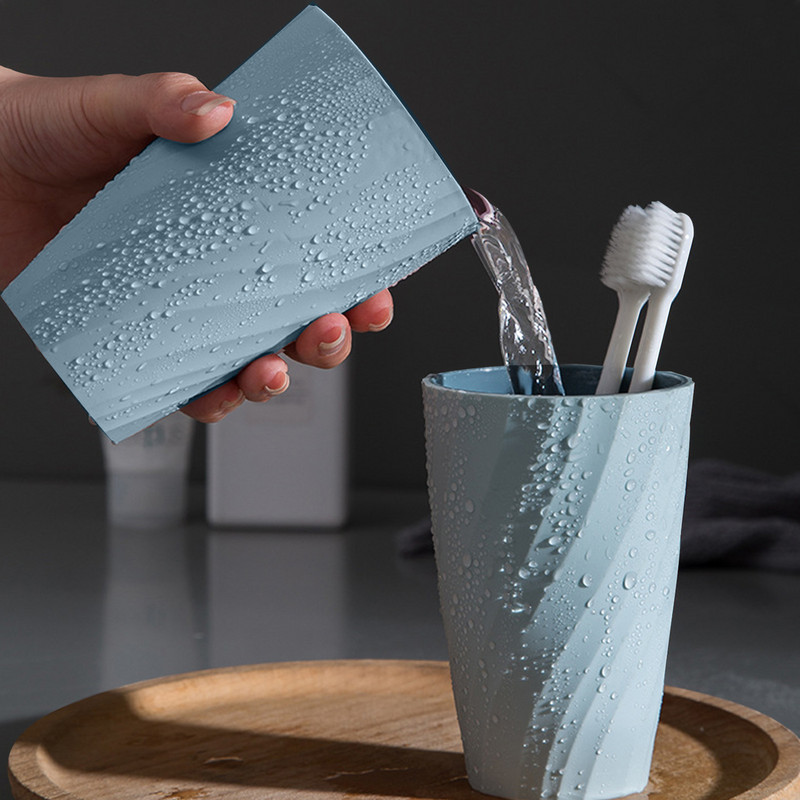 Zobu birstes krūze Divslāņu vītņots mutes skalojamā līdzekļa krūze Vannas istabas krūze zobu birstēm Tīrīšanas krūze bērniem Pāri ģimene