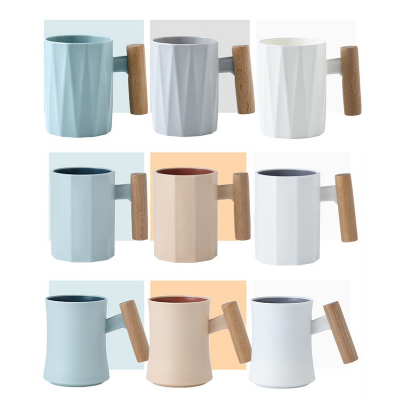 Par čašica za pranje usta Čašica za ispiranje usta PP drvena ručka Šalica za četkicu za zube Šalica za piće Kupaonske čaše