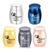 Pet Paw Always in My Heart Ljudski pepeo za kućne ljubimce Spomenici Kremiranje uspomena Mini kovčeg s urnom Pogrebni pas Spremnik za mačke