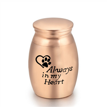 Pet Paw Always in My Heart Human Ashes for Pets Memorials Αναμνηστικά Αποτέφρωση Mini Urn Casket Funeral Dog Cat Container