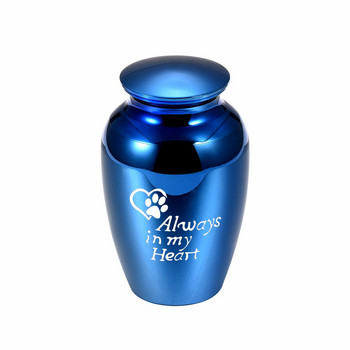 Pet Paw Always in My Heart Human Ashes for Pets Memorials Αναμνηστικά Αποτέφρωση Mini Urn Casket Funeral Dog Cat Container