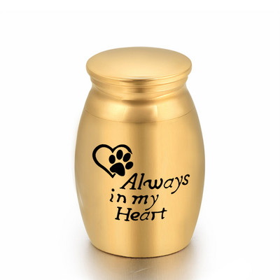 Pet Paw Always in My Heart Ljudski pepeo za kućne ljubimce Spomenici Kremiranje uspomena Mini kovčeg s urnom Pogrebni pas Spremnik za mačke