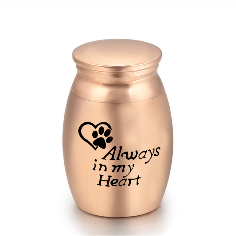 Pet Paw Always in My Heart Ljudski pepeo za kućne ljubimce Spomenici Kremiranje uspomena Mini kovčeg s urnom Pogrebni pas Spremnik za mačke