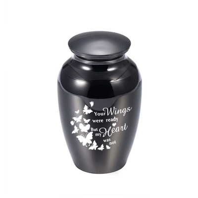 Mūžam atcerēta klasiska un skaista tauriņzila pieaugušo kremācijas urna cilvēku pelniem - eleganta augstas kvalitātes maza urna