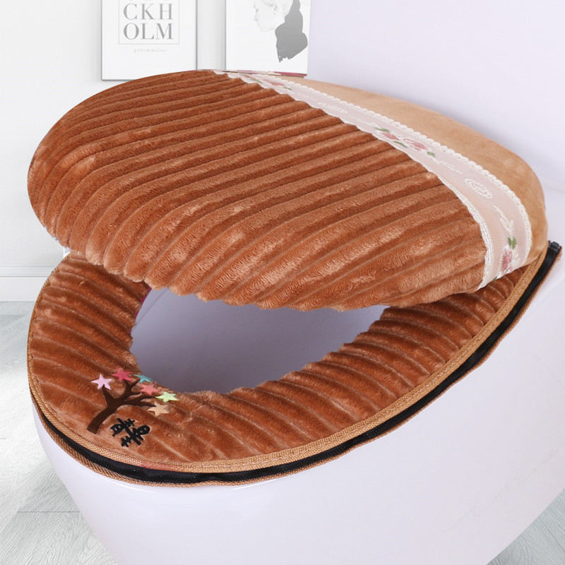 2db WC ülőkehuzat szett Fürdőszoba Puha Vastagabb Melegítő WC ülőke párnák Plüss Szőnyeg Fedőbetét Lakásdekorációs Kiegészítők Ágyalátét