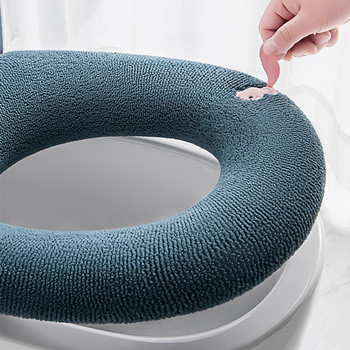 Κάλυμμα καθίσματος τουαλέτας που πλένεται Αξεσουάρ χειμερινού μπάνιου Universal κάλυμμα καπακιού τουαλέτας με χειρολαβή Πιο παχύ μπανιέρα Θερμαντικό σκαμπό