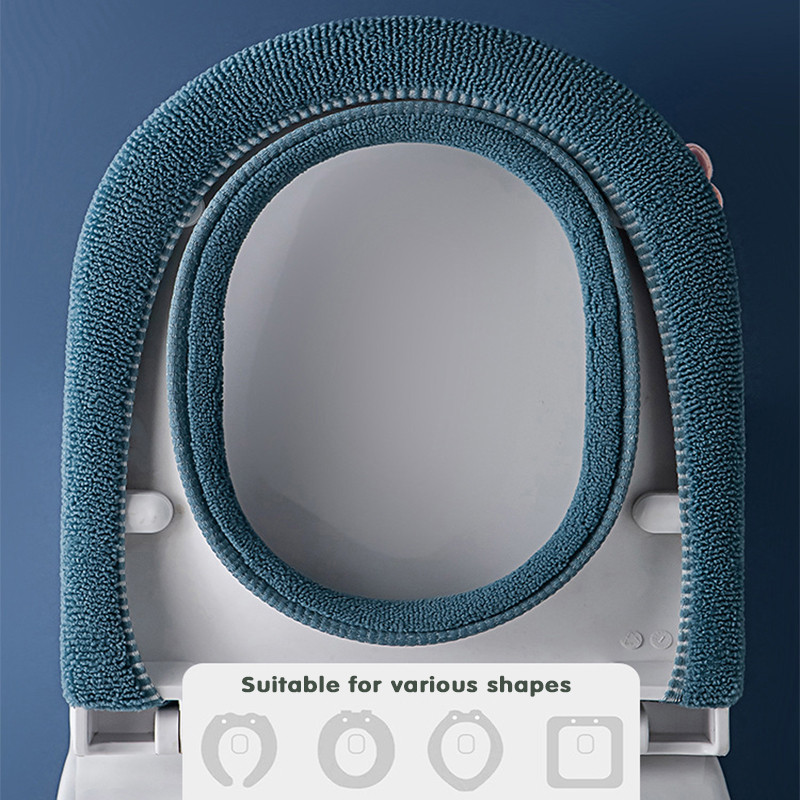 Periva navlaka za WC školjku Zimski kupaonski dodaci Univerzalna navlaka za poklopac WC školjke s ručkom Deblja kadica Stolica Grijač