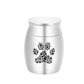 Mala 30x40 mm urna za kremiranje za pepeo kućnih ljubimaca Mini šapa Ljubavno srce Urna za uspomenu od nehrđajućeg čelika Memorijalne urne za uspomenu za pse, mačke