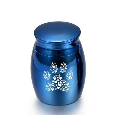 Mala 30x40 mm urna za kremiranje za pepeo kućnih ljubimaca Mini šapa Ljubavno srce Urna za uspomenu od nehrđajućeg čelika Memorijalne urne za uspomenu za pse, mačke