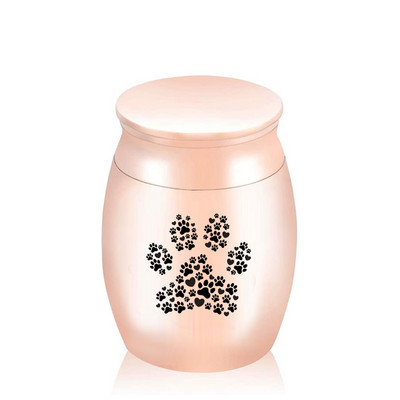 Mala 30x40 mm urna za kremiranje za pepeo kućnih ljubimaca Mini šapa Ljubavno srce Urna za uspomenu od nehrđajućeg čelika Memorijalne urne za uspomenu za pse, mačke