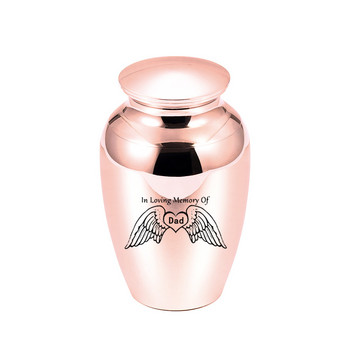 Angel Wings Heart Urn for Ashes for Human Cremation Urns Μνημείο κηδειών Αναμνηστικό Ashes Κοσμήματα in Loving Memory of Dad