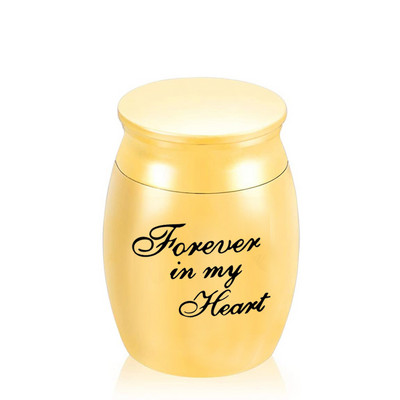 Zauvijek u mom srcu - crne/ružičasto zlatne/plave/zlatne/srebrne urne za kremiranje kućnih ljubimaca Metalna urna od aluminijske legure pepela Uspomena na ljudske kućne ljubimce