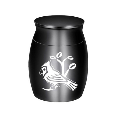 30x40 mm Mala kremacijska urna za uspomenu na pepeo s ptičjim uzorkom posuda za pepeo za uspomenu na uspomenu na ljude ili kućne ljubimce - 5 boja