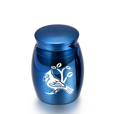 30x40 mm Mala kremacijska urna za uspomenu na pepeo s ptičjim uzorkom posuda za pepeo za uspomenu na uspomenu na ljude ili kućne ljubimce - 5 boja